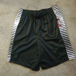 NWT BLACK PRO ZONE SPORT MEN`S SHORTS  POCKETS ELA